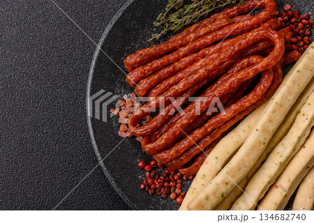 Grissini breadsticks, an Italian wheat pastry, are a great lunch snack. Grissini breadsticks Grissini breadsticks, an Italian wheat pastry, are a great lunch snack. Grissini breadsticks 134682740