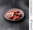 Gingerbread, Christmas cookies, and ornamental holiday baked goods. Christmas gingerbread 134683105