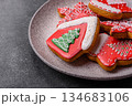 Gingerbread, Christmas cookies, and ornamental holiday baked goods. Christmas gingerbread 134683106