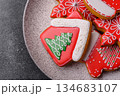 Gingerbread, Christmas cookies, and ornamental holiday baked goods. Christmas gingerbread 134683107