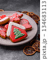 Gingerbread, Christmas cookies, and ornamental holiday baked goods. Christmas gingerbread 134683113