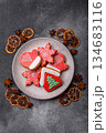 Gingerbread, Christmas cookies, and ornamental holiday baked goods. Christmas gingerbread 134683116