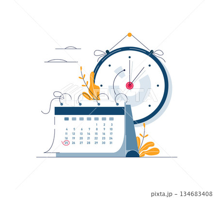 Daylight Saving Time ends concept. Calendar with marked date, text Change your clocks Daylight Saving Time ends concept. Calendar with marked date, text Change your clocks 134683408