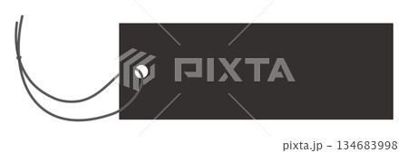 黒い値札タグフレームのイラスト 134683998