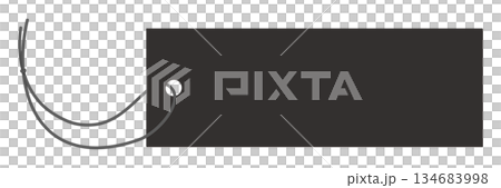黒い値札タグフレームのイラスト 134683998