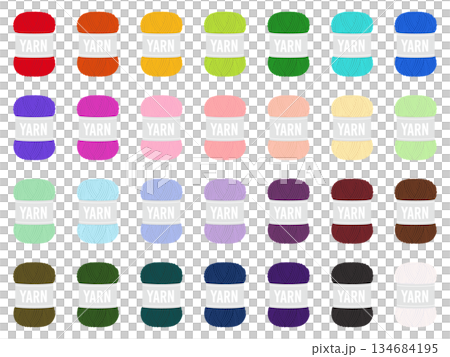 彩色毛線插畫集 134684195