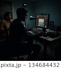 AI generated Latenight sound design session with developer and producer 134684432