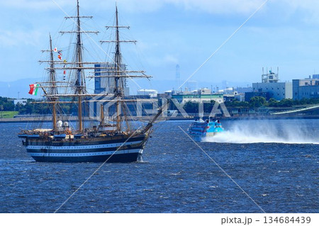 『世界で最も美しい船』海の女王【アメリゴ・ヴェスプッチ】と【ジェットホイル】 134684439