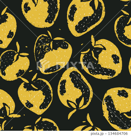 seamless pattern with pears 134684706