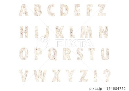 文字 5 アルファベット 大文字 和紙 オフホワイト 文字 5 アルファベット 大文字 和紙 オフホワイト 134684752