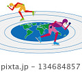 スピードスケートのイラスト素材です。 134684857