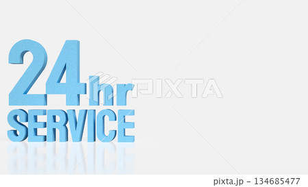 Twenty Four Hour Customer Service Availability Concept 3d render. 134685477