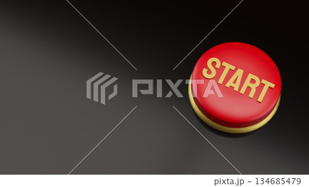 Start Button Concept for Business Launch and New Beginning 3d render. Start Button Concept for Business Launch and New Beginning 3d render. 134685479