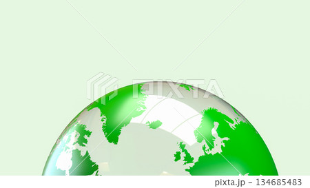 Green Transparent Earth Globe Representing Global Sustainability and Environmental Responsibility 3d render. Green Transparent Earth Globe Representing Global Sustainability and Environmental Responsibility 3d render. 134685483