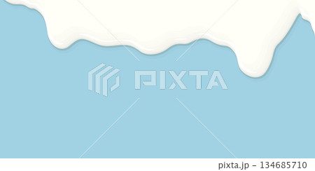 Fresh milk pouring on light blue background graphic illustration. Daily products concept minimalist style with blank space template. Fresh milk pouring on light blue background graphic illustration. Daily products concept minimalist style with blank space template. 134685710