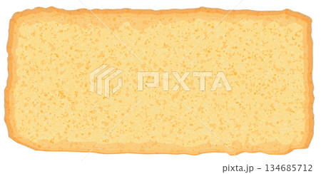 Abstract piece of butter sponge cake isolated cross section view graphic illustration. Abstract piece of butter sponge cake isolated cross section view graphic illustration. 134685712