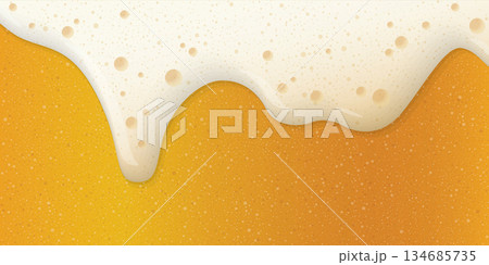 Beer form overflowing from the mug full of beer background graphic illustration. Beer form overflowing from the mug full of beer background graphic illustration. 134685735