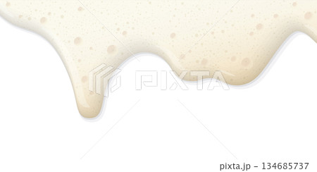 Beer form dropping isolated graphic illustration. Form from milk based drinks concept. 134685737
