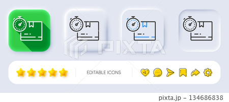 Cardboard box line icon. Neumorphic, Flat shadow, 3d buttons. Warehouse parcel sign. Inventory package timer symbol. Line cardboard box icon. Social media icons. Vector Cardboard box line icon. Neumorphic, Flat shadow, 3d buttons. Warehouse parcel sign. Inventory package timer symbol. Line cardboard box icon. Social media icons. Vector 134686838
