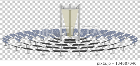 光束向下太陽能熱發電 光束向下太陽能熱發電 134687040