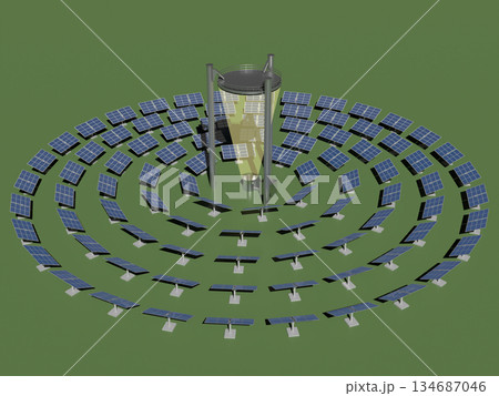 ビームダウン型太陽熱発電 134687046