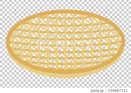 Illustration of bamboo colander 134687111