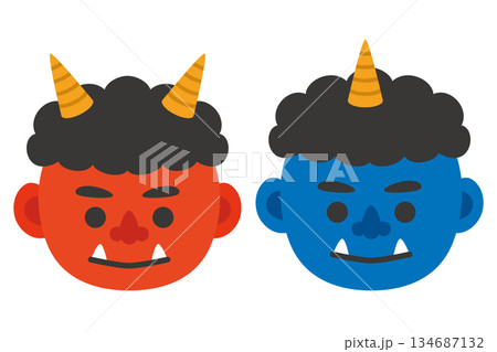 赤鬼と青鬼のイラスト 134687132