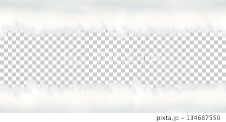 Fluffy white cloud in isolated seamless border. Watercolor background pattern template for wedding decor, birthday party design Fluffy white cloud in isolated seamless border. Watercolor background pattern template for wedding decor, birthday party design 134687550