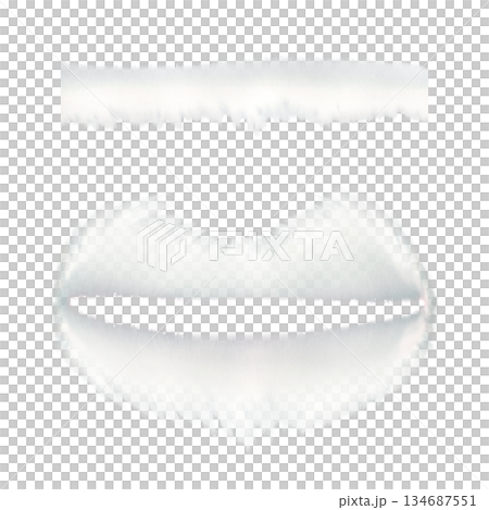 Set of fluffy white cloud lips, border isolated on a grey background. Watercolor template for wedding decor, Valentines Day Set of fluffy white cloud lips, border isolated on a grey background. Watercolor template for wedding decor, Valentines Day 134687551