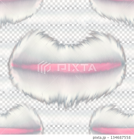 White fluffy cloud lips in a seamless pattern on a white background. Watercolor template for Valentine's Day, wedding or birthday decor, wallpaper, White fluffy cloud lips in a seamless pattern on a white background. Watercolor template for Valentine's Day, wedding or birthday decor, wallpaper, 134687558