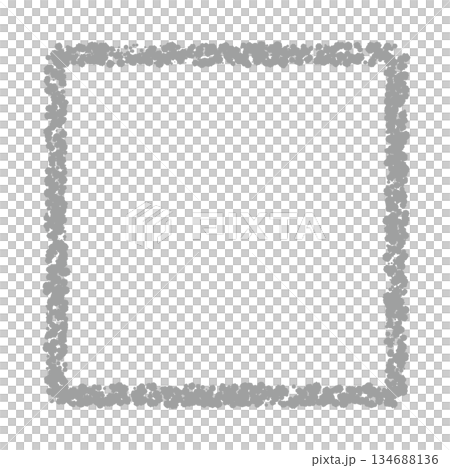 クレヨン素材 手描きの四角形 クレヨン素材 手描きの四角形 134688136