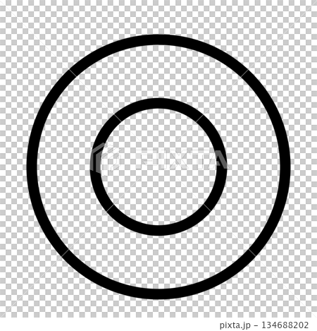 Simple black double circle 134688202
