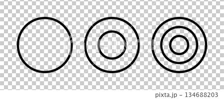 Set of circle, double circle, and triple circle Set of circle, double circle, and triple circle 134688203