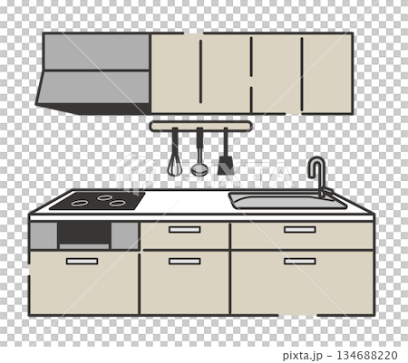 新型系統廚房示意圖 134688220