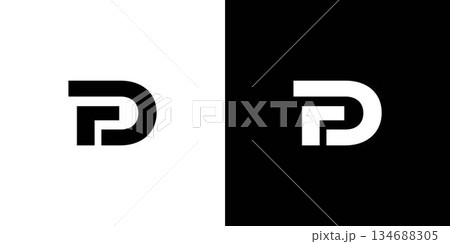 Modern and strong FD letter logo design Modern and strong FD letter logo design 134688305