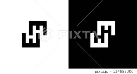Modern and strong HH letter logo design Modern and strong HH letter logo design 134688306