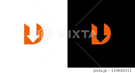 Modern and unique D to Down logo design Modern and unique D to Down logo design 134688311