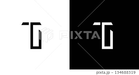 Modern and unique TG letter logo design 134688319
