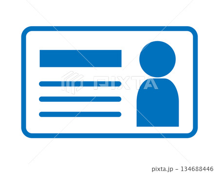 身分証明書アイコン（本人確認書類マーク） 134688446