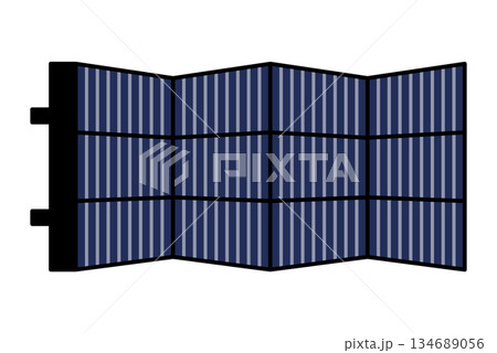 携帯用の折り畳みソーラーパネル（太陽光パネル） 134689056