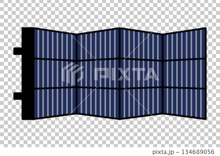 携帯用の折り畳みソーラーパネル（太陽光パネル） 134689056
