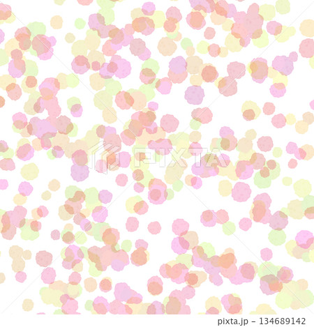 水彩風水滴がちりばめられた背景素材・赤と黄 水彩風水滴がちりばめられた背景素材・赤と黄 134689142