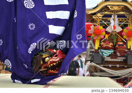 播州姫路の秋祭り 英賀神社の獅子舞 播州姫路の秋祭り 英賀神社の獅子舞 134694030
