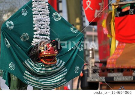 播州姫路の秋祭り　英賀神社の獅子舞 134694066