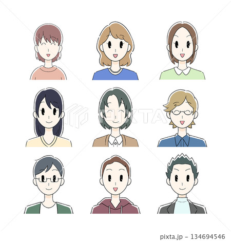 私服姿のアイコンセット 134694546