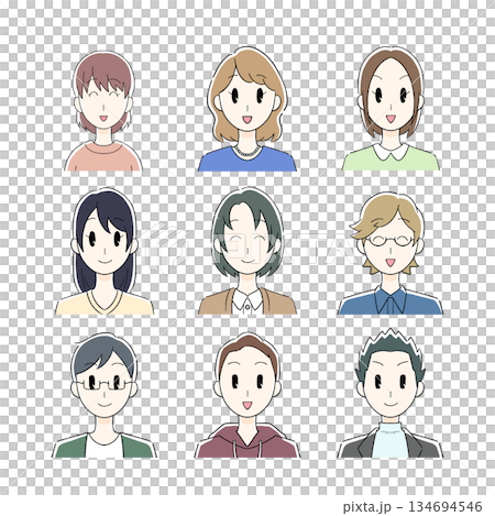 私服姿のアイコンセット 134694546