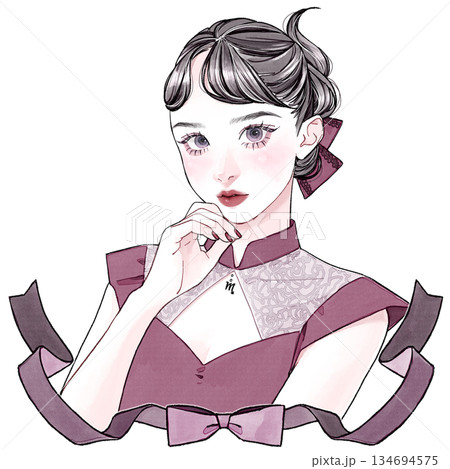 蠍座_文字無×背景無_フチドリ有 蠍座_文字無×背景無_フチドリ有 134694575