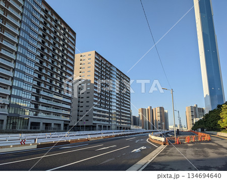 晴海フラッグ 建設中 2021年 晴海フラッグ 建設中 2021年 134694640