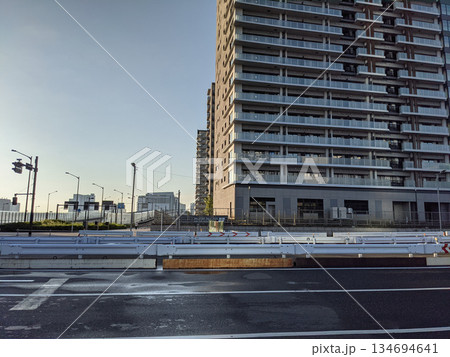 晴海フラッグ 建設中 2021年 晴海フラッグ 建設中 2021年 134694641