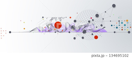 Modern abstract technology and science background concept 134695102